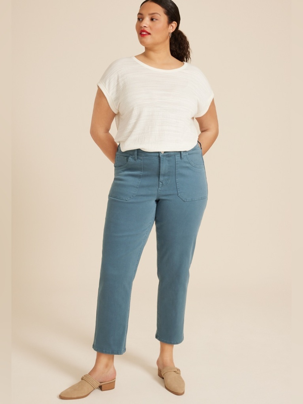 Maurice’s NWT Plus Size High-Rise Slim Straight Ankle Jeans Blue Tapestry–Sz 16W